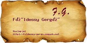 Földessy Gergő névjegykártya