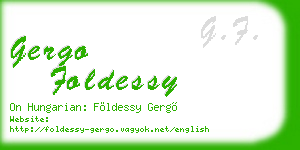 gergo foldessy business card