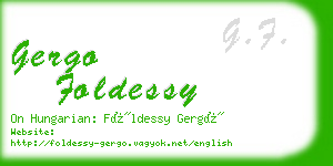 gergo foldessy business card